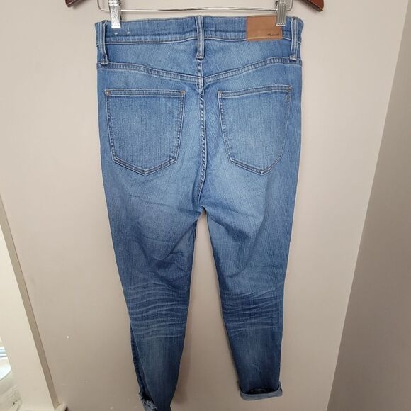 Madewell 10" High Rise Skinny Raw Hem Jeans 28 - Picture 3 of 5